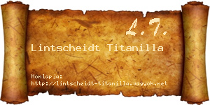 Lintscheidt Titanilla névjegykártya